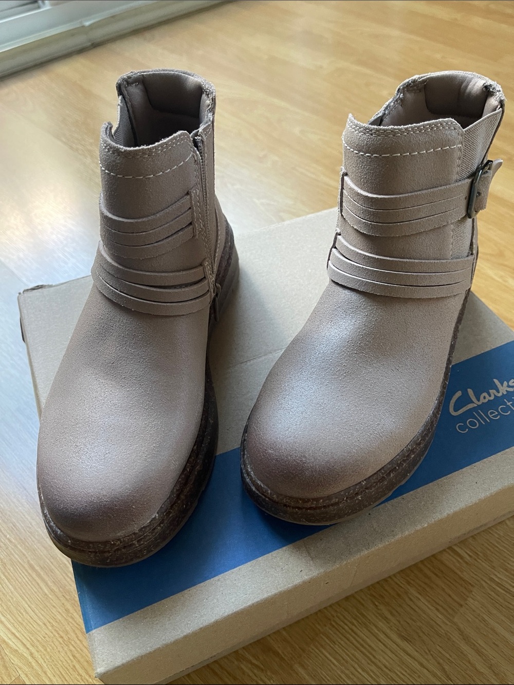 Clarks Women's Taupe-Brown Ankle Booties